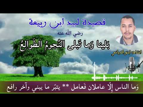 قصيدة بلينا وما تبلى النجوم الط وال ع