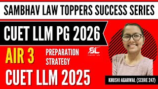 Interview of AIR 3, CUET LLM 2025 Topper (Khushi) | CUET PG LLM 2026  | BHU LLM 2026 | DU LLM