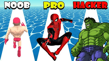 NOOB vs PRO vs HACKER in Muscle Rush 3D