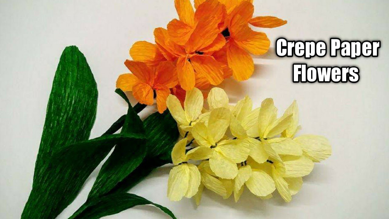 Rupali craft tutorial lilac flowers by crepe paper Syringa crepe