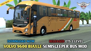 Volvo 9600 Biaxle Semisleeper Bus Mod for bus simulator indonesia|Volvo Premium Coach|  Download Now