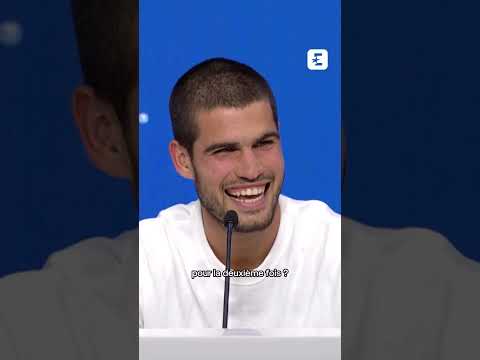 🥰 Quand un enfant pose une question à Alcaraz #usopen #sports #tennis