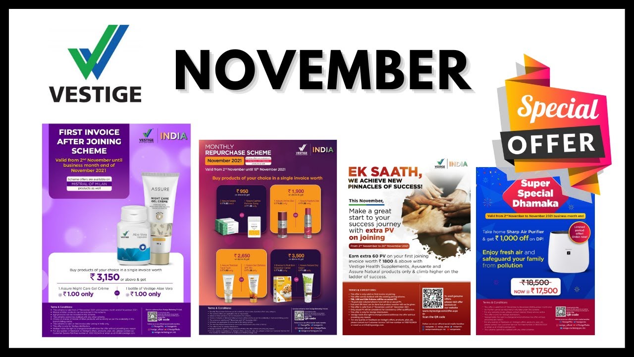 VESTIGE November Month Offers (in Hindi)