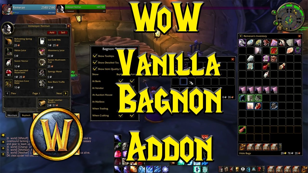 Bagnon 3.3 5. Wow Vanilla. Bagnon wow. BAGBROTHER аддон для ВОВ. Bagnon для wow 3.3.5 a.