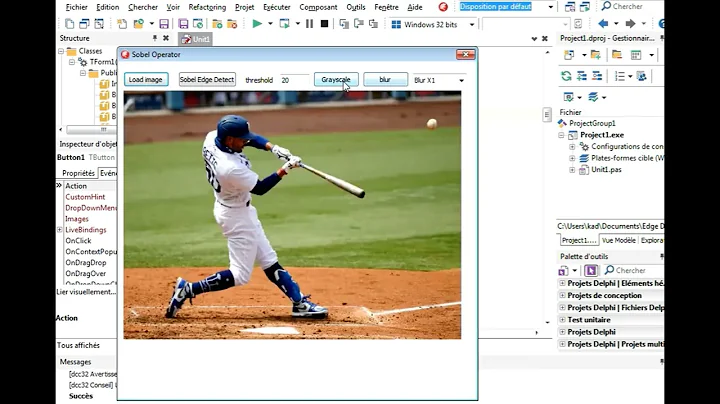 Edges Detection using Sobel Operator (Delphi)