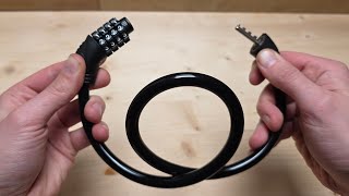 How to SET & Reset -  Bike Cable Lock - 4 or 5 Digit Lock