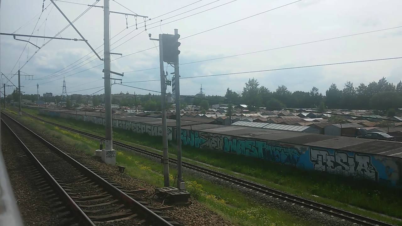 от Павловска до Купчино из окна электропоезда