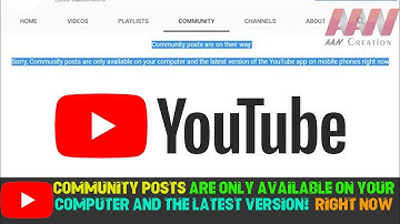 Community posts are only available on your(computer