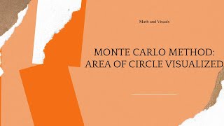 Area of a Circle Using Monte Carlo Method – A Visual Approach