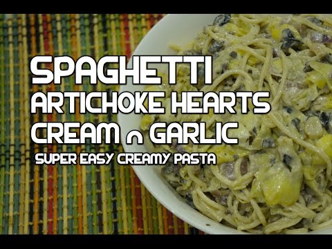 ★★-italian-food---artichoke-hearts-cream-spaghetti