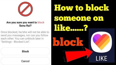 How to block someone on like||How to block on like||Like app block