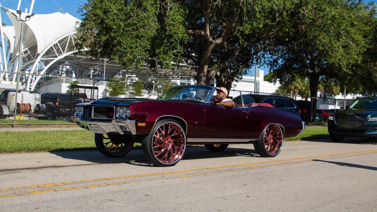 WhipAddict Kandy Brandywine Buick Skylark Convertible on Rose Gold 26s