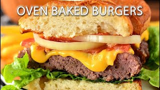 How to Cook Burgers in the Oven - Iowa Girl Eats