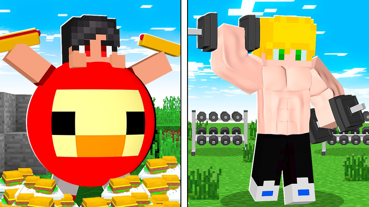 KASS FORTE e KR GORDO SOBREVIVERAM no Minecraft!