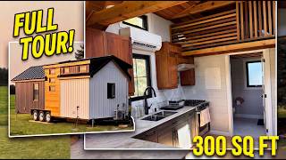 Touring the DREW BUILDS STUFF Tiny House - Living in 300 SQ FT of Luxury