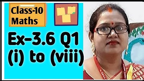 Class-10 Maths NCERT ||CBSE/UP||Ch-3 Linear Equations In Two Variables|| Ex-3.6 Q1 (i) to (viii)