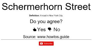 How to Pronounce / How to Say: Schermerhorn Street