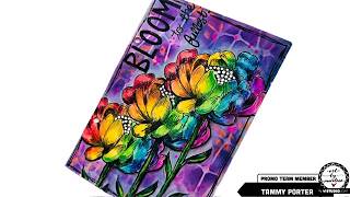 Rainbow Blooms in my Art Journal
