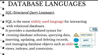 Database Languages SQL T-SQL NoSQL ORM Frameworks DBMS Learn Everyday