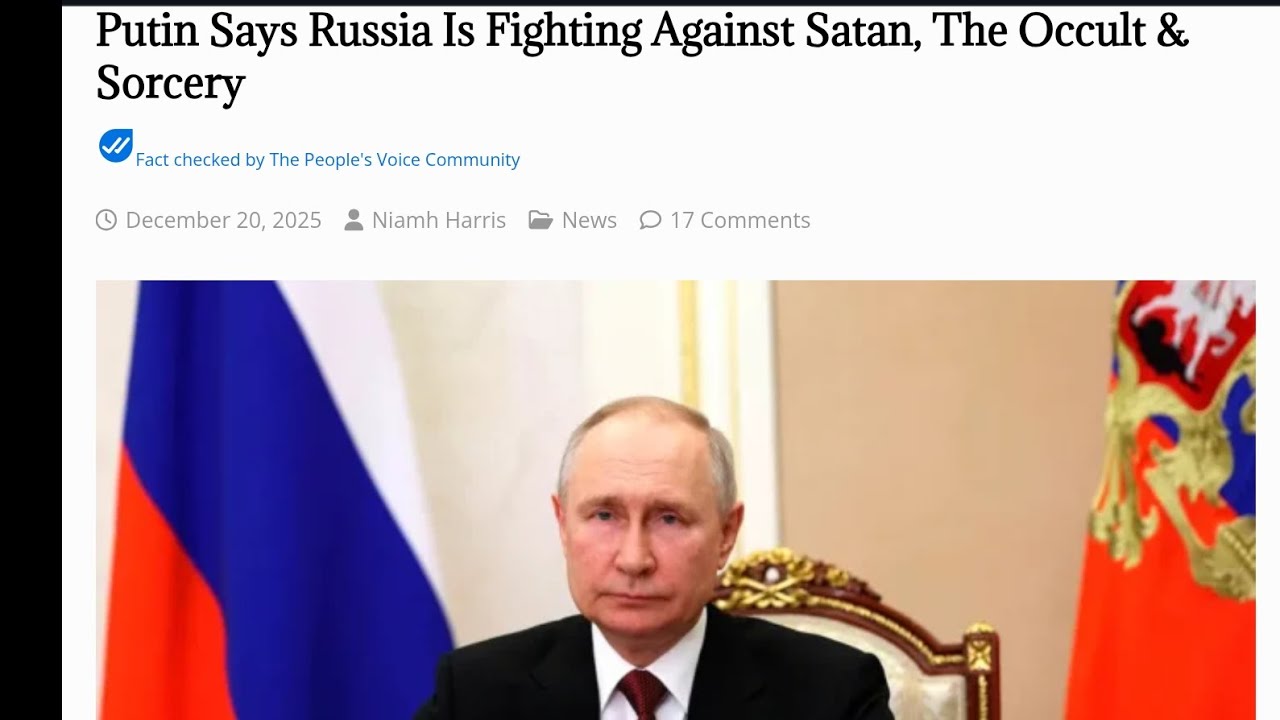 Путин говорит, что Россия борется с сатаной, и если сатана восстанет против себя самого, он не ус...