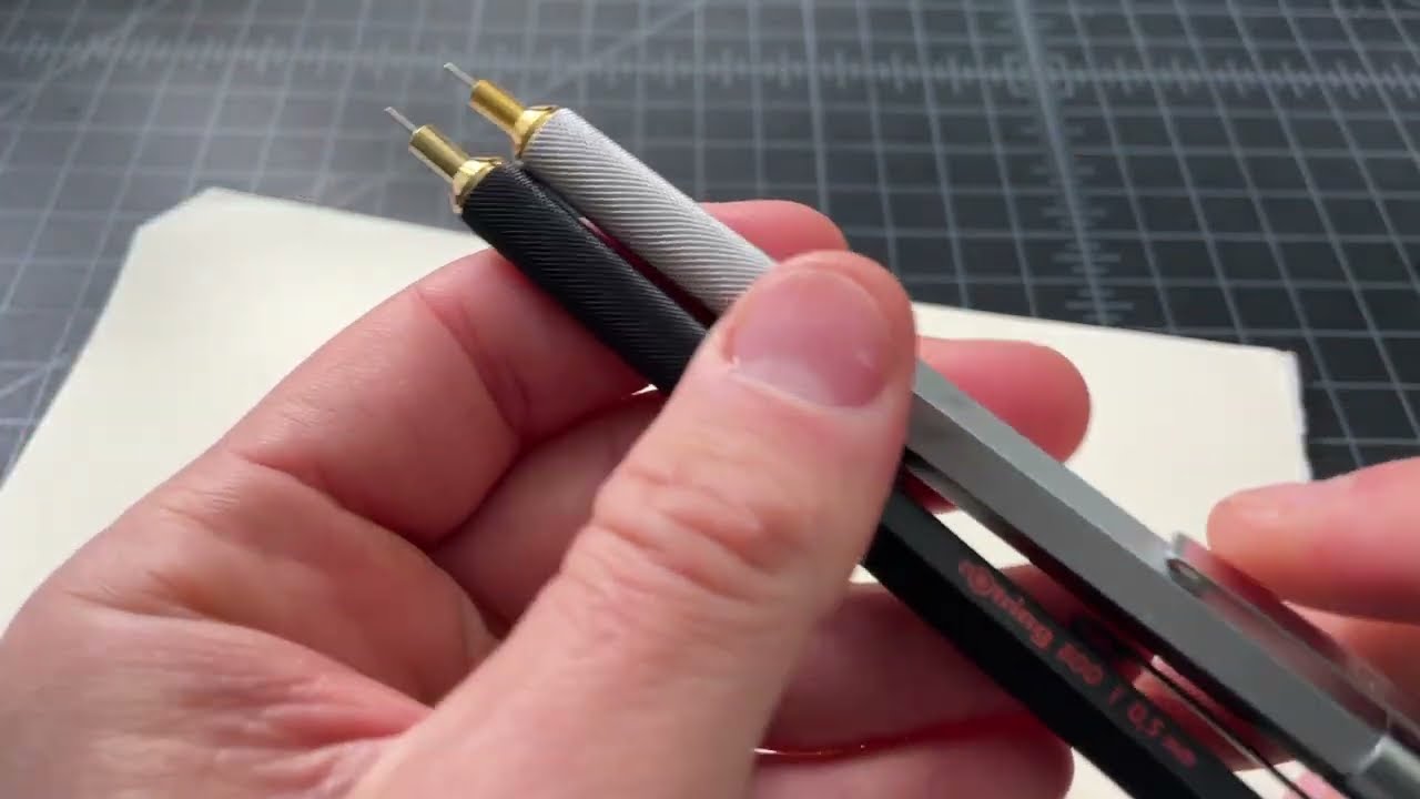 Vintage Rotring 600 Gold vs. Modern Rotring 800 Pencil - YouTube