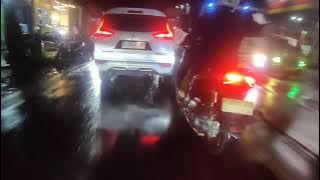 Suasana sehabis hujan pulang dari tempat kerja 