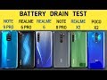 Redmi Note 9 Pro vs Realme 6 Pro/6 vs Note 8 Pro vs Realme X2 vs Poco X2 Battery Drain Test