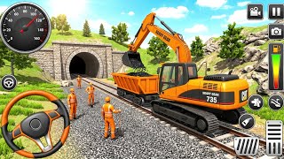 Railroad Builder Simulator 3D - Highway Excavator Construction JCB - Android GamePlay screenshot 4