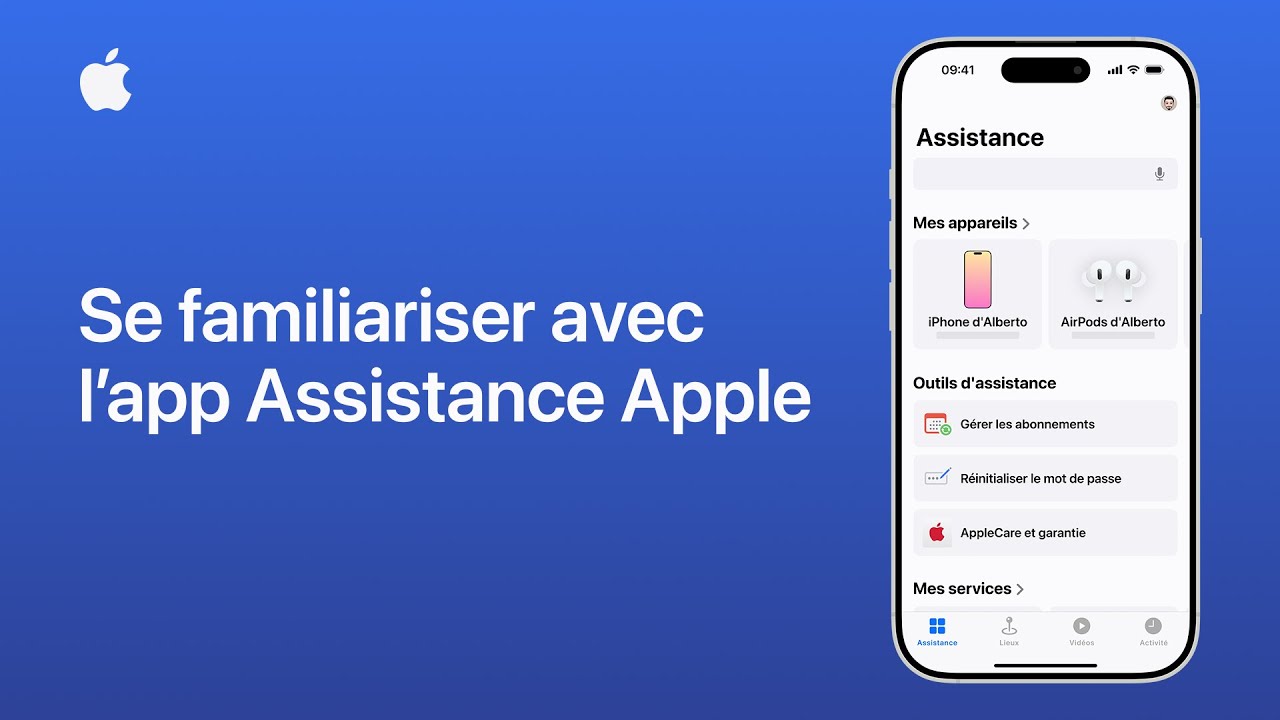 Se familiariser avec l’app Assistance Apple pour iPhone, iPad et Apple Vision Pro | Assistance Apple