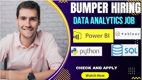 Data Analytics #Hiring | #Power BI #Python #Tableau | #Jobs| Salary 15 Lac| Check this video Apply