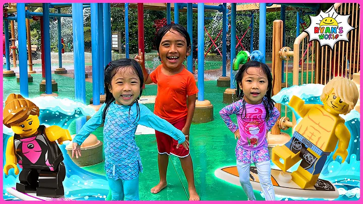 LegoLand Water Park and Slides for Kids with Ryan'...