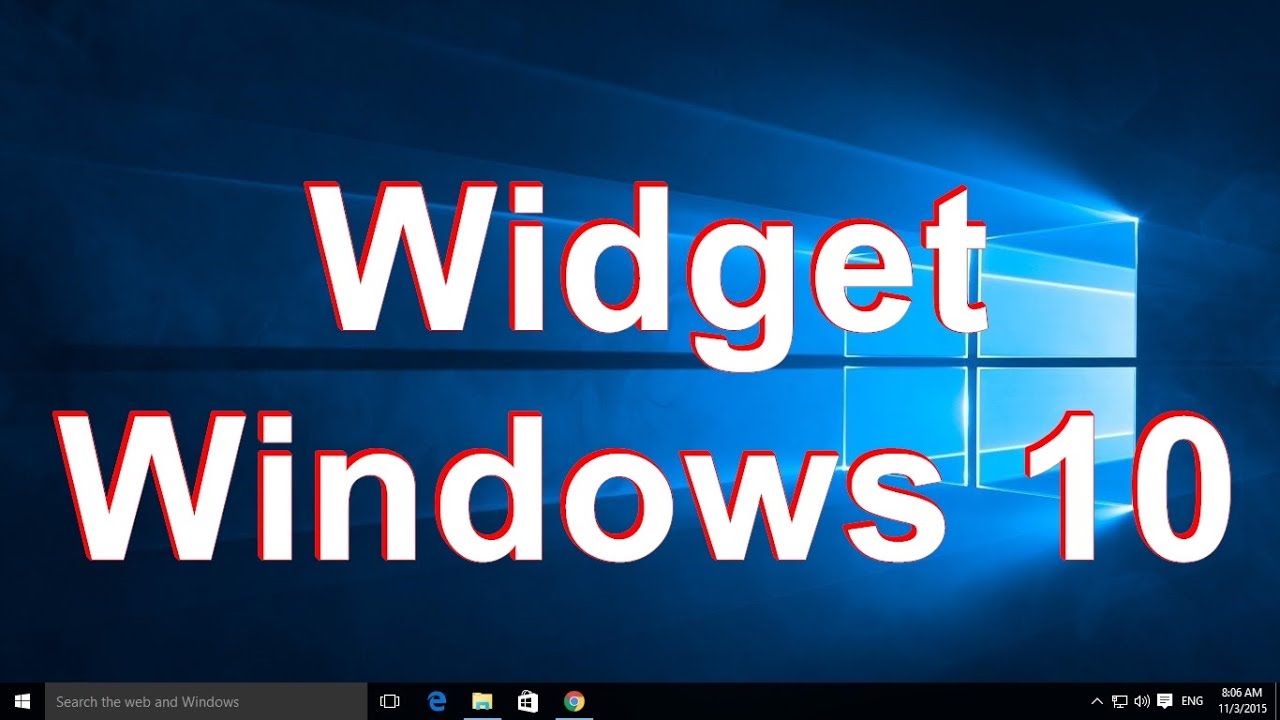 widget Windows 10 - YouTube