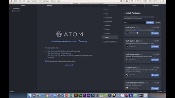 Adding multi-cursor select package to Atom