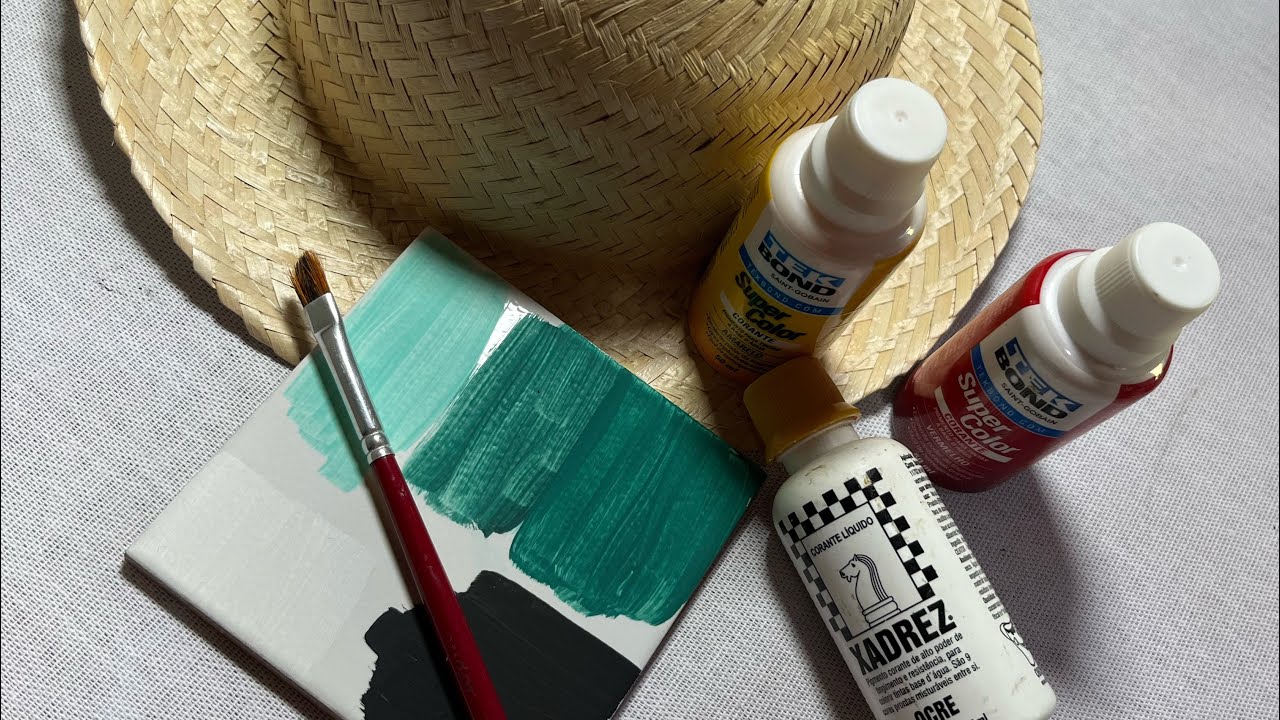 Como preparar tintas, para pintar chapéu de palha, madeiras ou telhas.