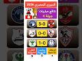 نتائج مباريات اليوم الدورى المصرى الزمالك يتعادل مع انبى الاهلى يتلقى هزيمة ثقيلة من بيراميدز