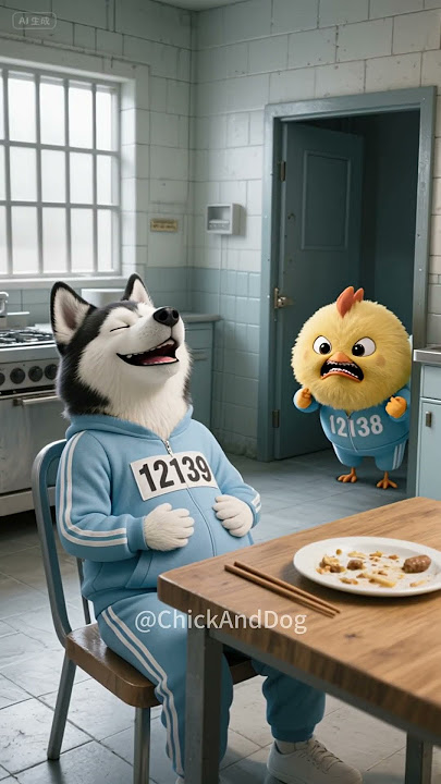 The Husky ate the chick's pet? Did he think he could win this time?  #funny