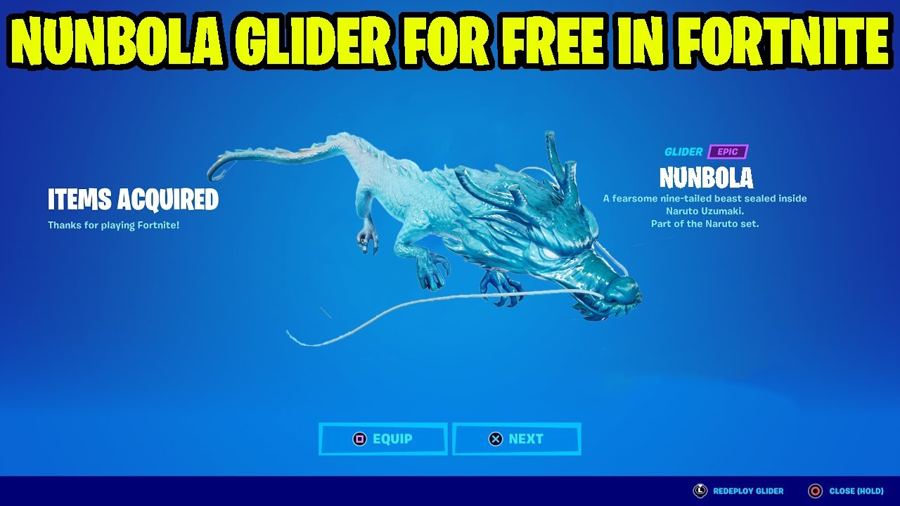 How To Get Nunbola Glider For Free In Fortnite! (New Dragon Glider For