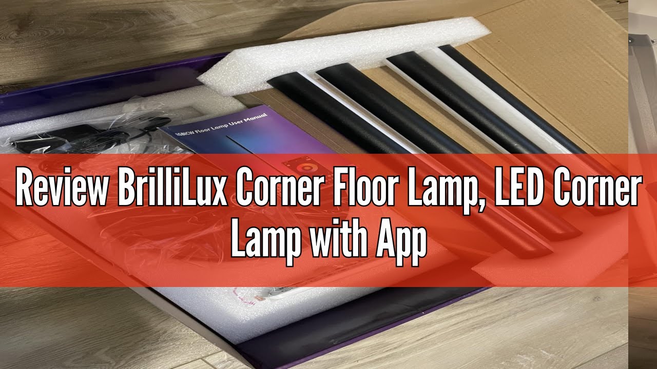 Review BrilliLux Corner Floor Lamp, LED Corner Lamp with App and Remote Control, RGBICW 16 Million D