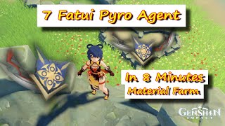 7 Fatui Pyro Agent in 8 Minutes, Material Farm