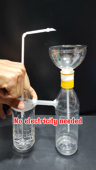 DIY Desktop Fountain Without Electricity From Plastic Bottles #shorts