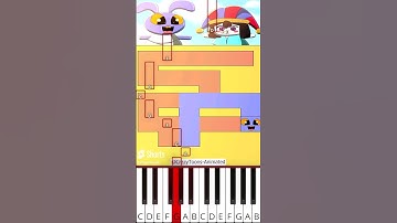 The Amazing Digital Circus maze Level 5 (@CrazyToons-Animated) - Octave Piano Tutorial
