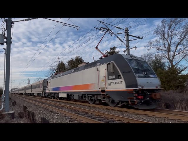NJ Transit ALP-46 #4628 NJCL Train 3260 Leonard Ave Oceanport NJ
