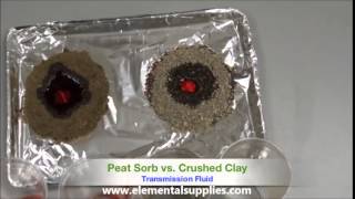 Peat Sorb compared to clay in berm building to contain oil spill