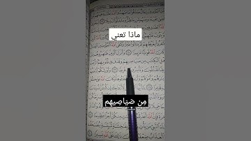 معنى كلمة(صَيَاصِيهِم)... سورة الأحزاب الآية ٢٦.