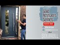 Glasswin Aluminium Front Door with a Sidelight in Gold Reynaers Series fitted in Solihull