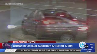 Woman in critical condition from hit and run in Syracuse
