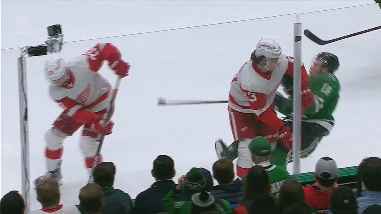 Rookie Moritz Seider demolishes Michael Raffl with a hit that would have  made Niklas Kronwall proud