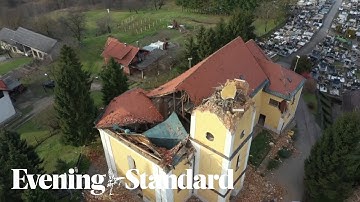 Croatia earthquake: Drone footage shows damage in the Croatian towns of Petrinja and Karavarsko