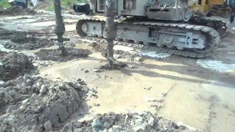 thi công cọc xi măng đất