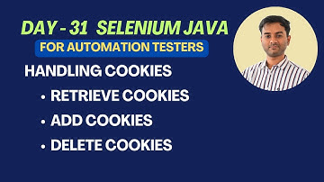 Dag 31 - Selenium Java - Cookies verwerken - Cookies ophalen, toevoegen en verwijderen in de brow...